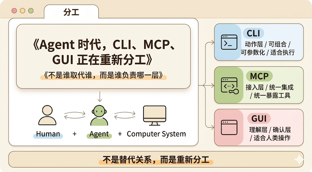 钉钉、飞书集体转向CLI，MCP已死、GUI要出局了？