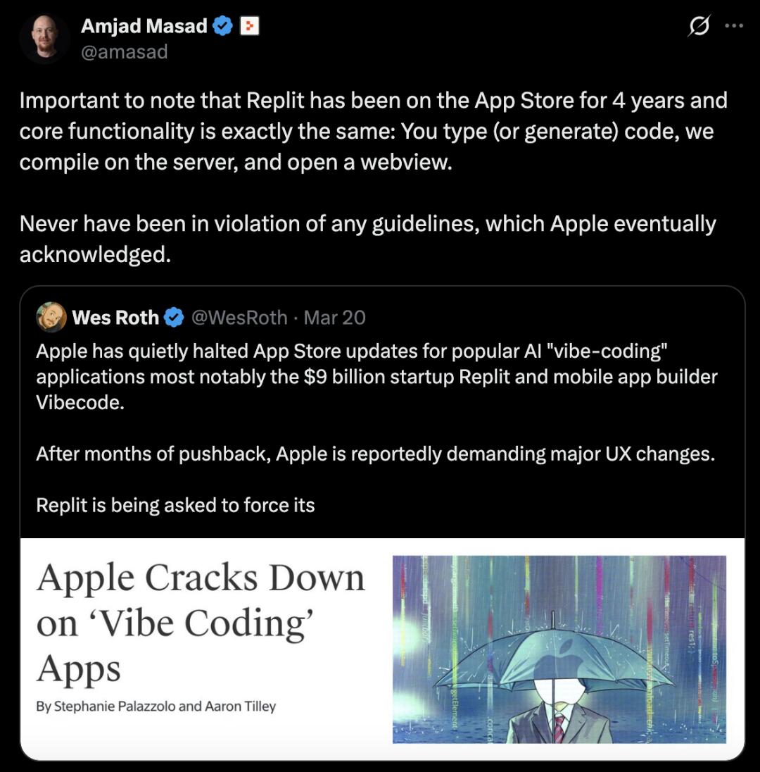 苹果疯狂狙击Vibe Coding App