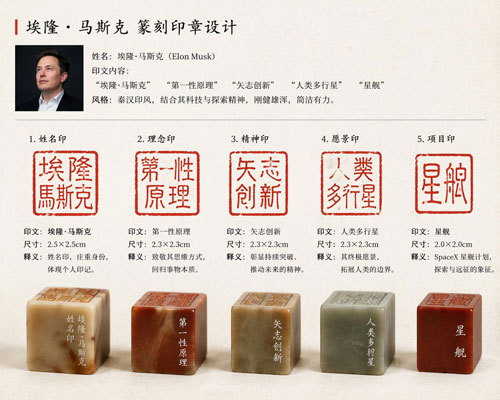 GPT-image-2 ｜马斯克专属篆刻印章设计