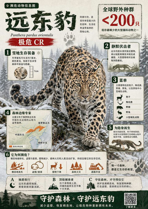 GPT-image-2 ｜濒危动物科普信息图设计