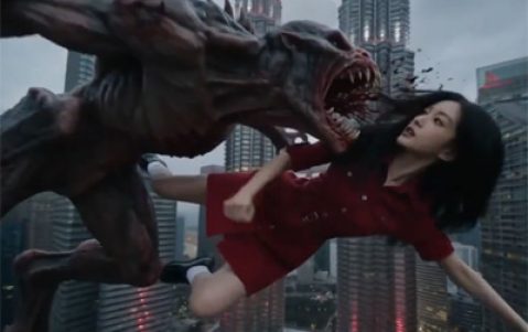 红衣女性吉隆坡飞跃打怪-小云雀seedance2.0制作