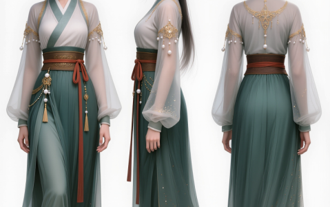 古风仙侠女性角色东方古典美学—可灵AI