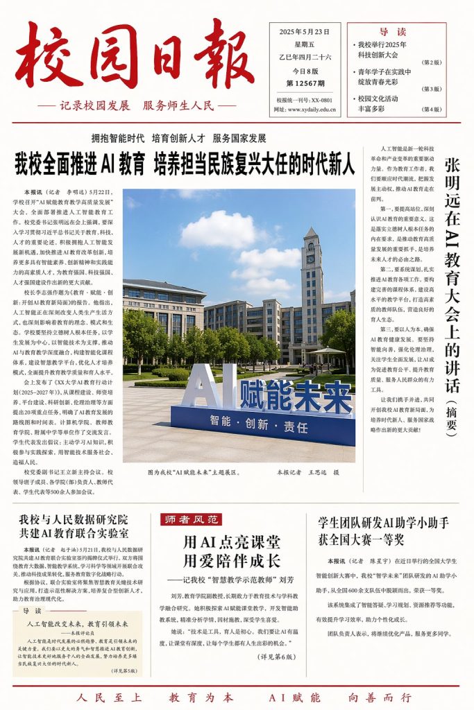 GPT-image-2 ｜校园日报