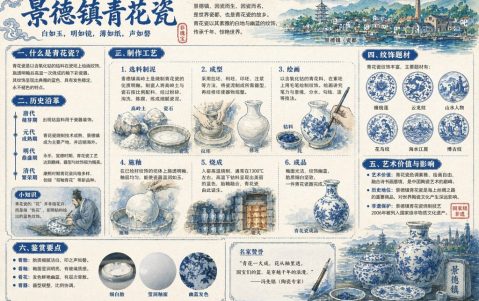 GPT-image-2 ｜景德镇青花瓷解说图