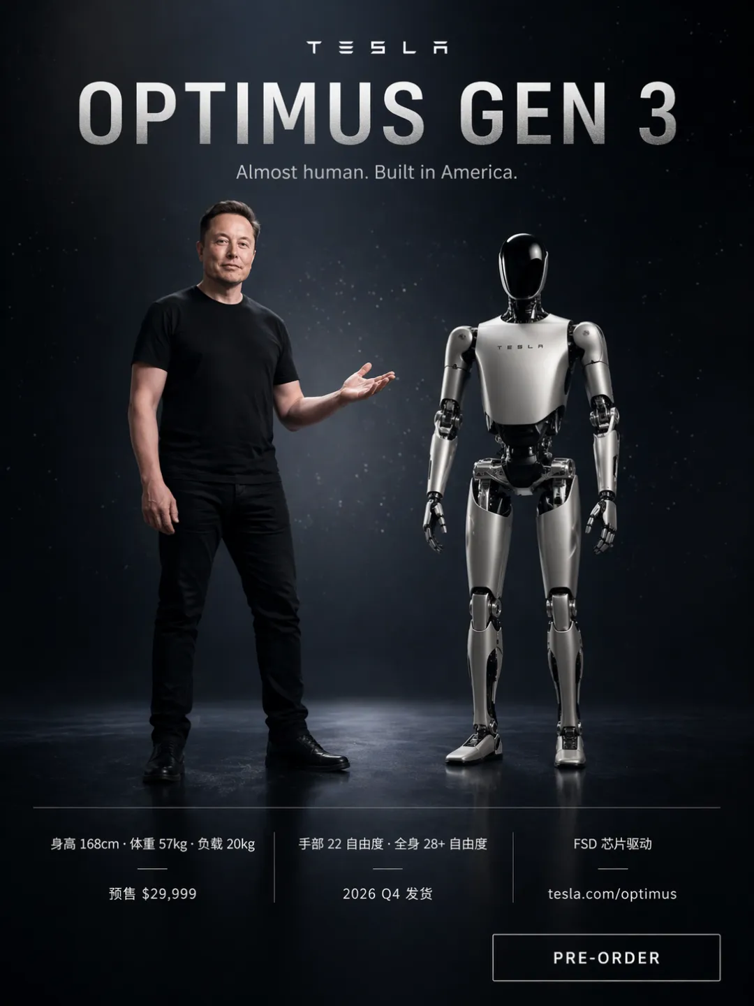 GPT-image-2 ｜特斯拉风格的产品发布海报