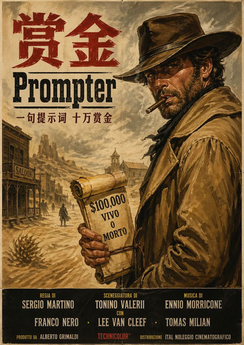 GPT-image-2 ｜ 80年代意大利西部片电影海报