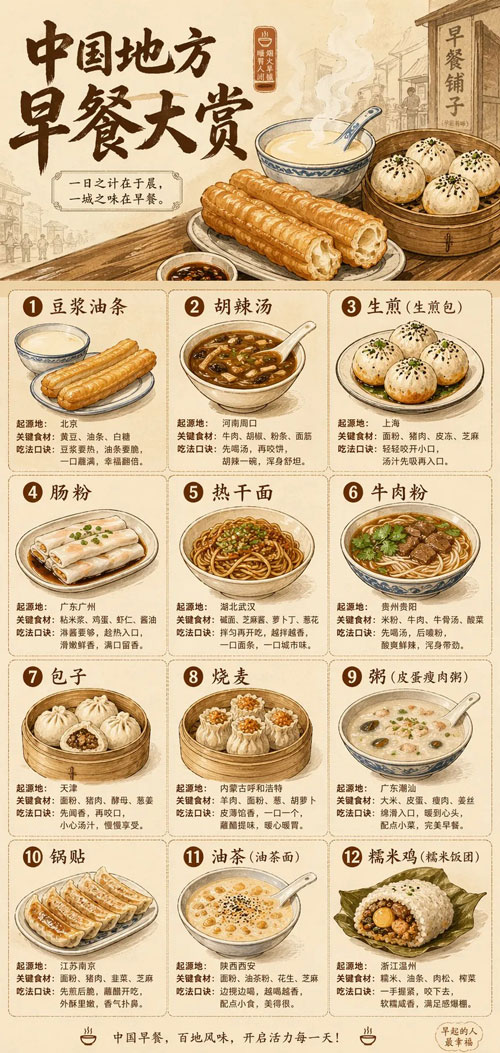 GPT-image-2 ｜中国地方早餐大赏