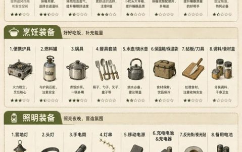 GPT-image-2 ｜露营装备完全清单