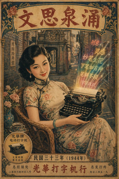 GPT-image-2 ｜老上海月份牌广告海报