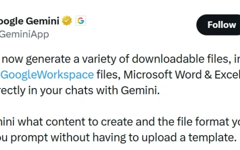 谷歌Gemini开启王炸模式：一句话直接生成PDF、Word、Excel，30多种不同格式文件，实用效率神器，改变游戏规则！