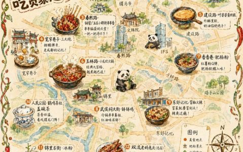 GPT-image-2 ｜成都美食地图插图
