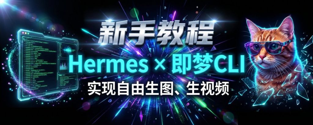Hermes接入即梦CLI，实现自由生图、生视频！