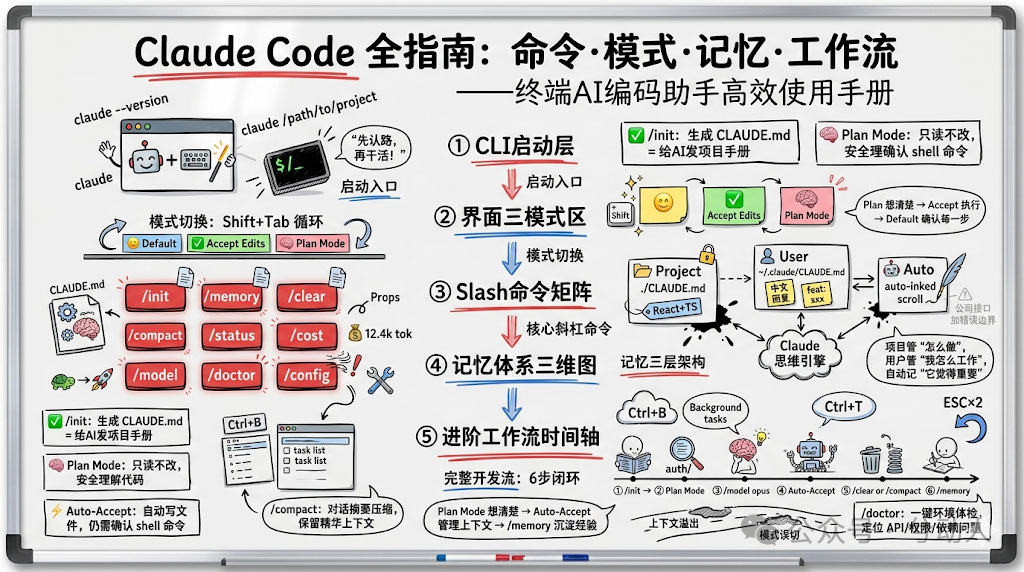 Claude Code 全攻略：命令大全 + 实战工作流（建议收藏）