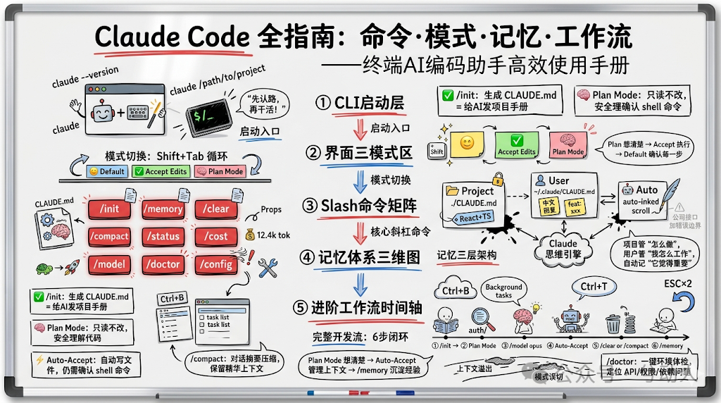 Claude Code 全攻略：命令大全 + 实战工作流（建议收藏）