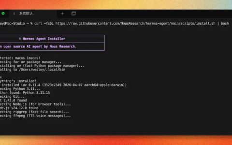 Hermes Agent 安装教程：看完就能去闲鱼接单
