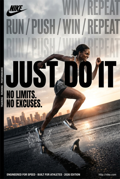 Nano Banana 2 NIKE 海报设计