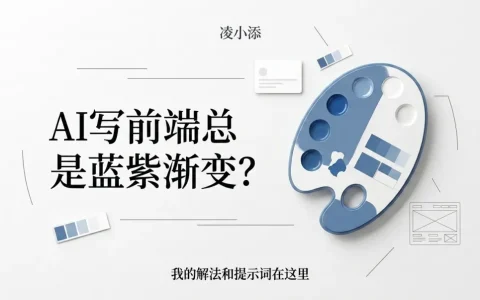 AI 写前端总是蓝紫渐变？我的解法和提示词在这里